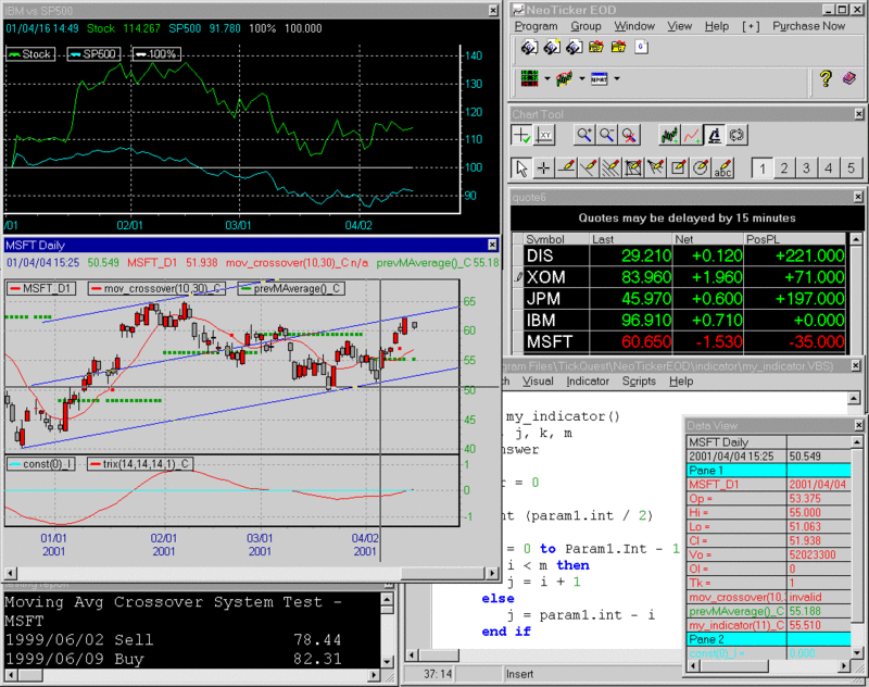 Scan Workshop / NeoTicker EOD Screenshot
